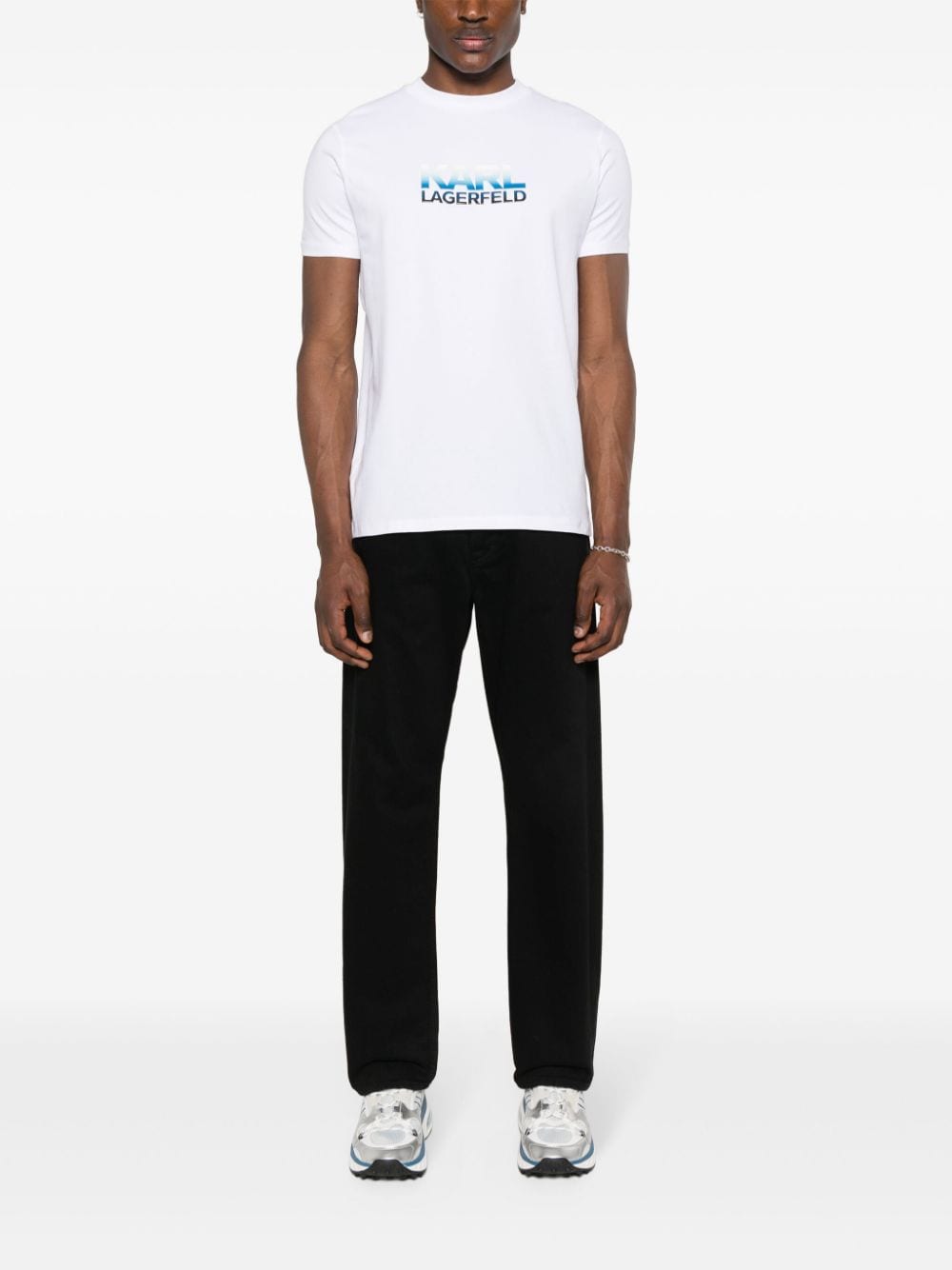 Karl Lagerfeld T-shirt met logodetail - Wit