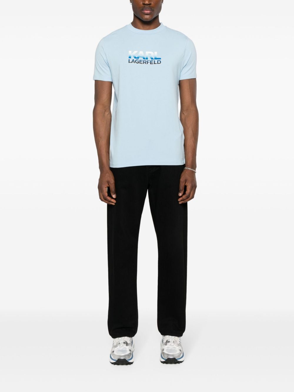 Karl Lagerfeld T-shirt met logodetail - Blauw