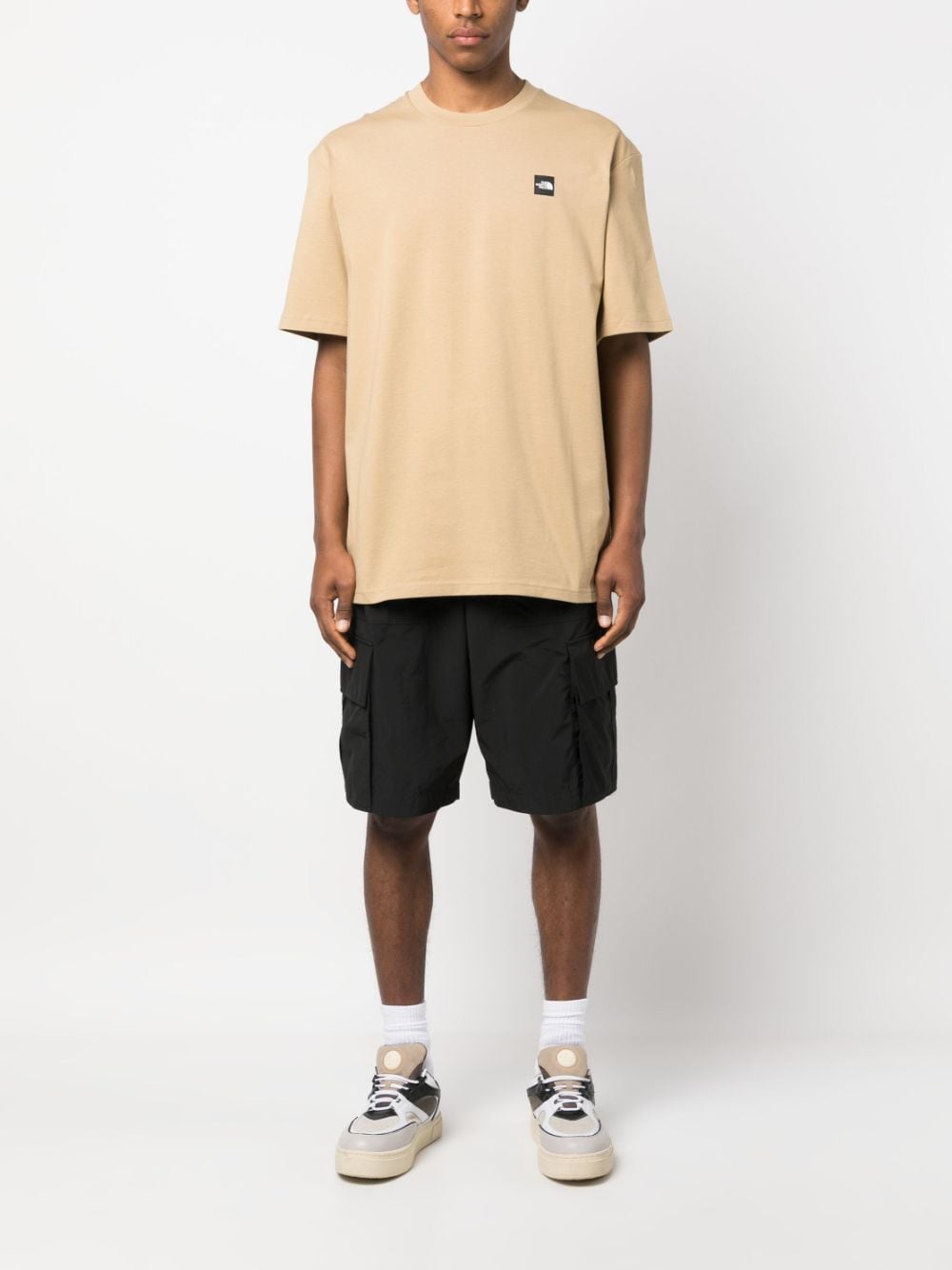 The North Face T-shirt met logopatch - Beige