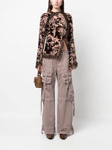 Acne Studios Blouse met abstracte print - Bruin