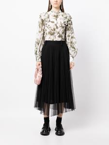 Erdem Midi-jurk met pofmouwen - Wit