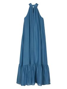 Semicouture Maxi-jurk met col - Blauw