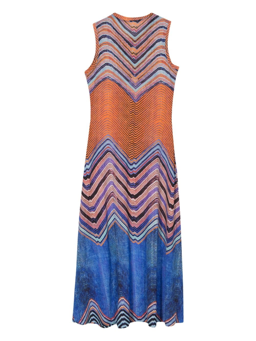 Ulla Johnson Orla maxi-jurk met zigzagprint - Blauw