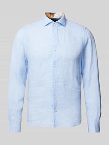 JOOP! Collection Slim fit zakelijk overhemd van linnen met haaikraag, model 'Pai'