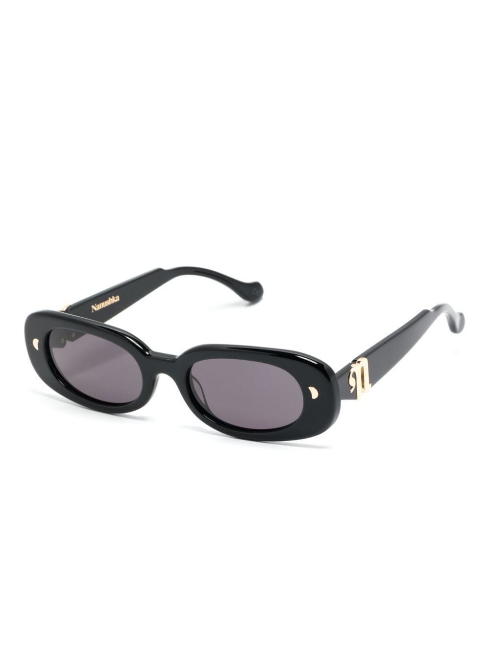 Nanushka Aliza zonnebril met ovalen montuur - Zwart