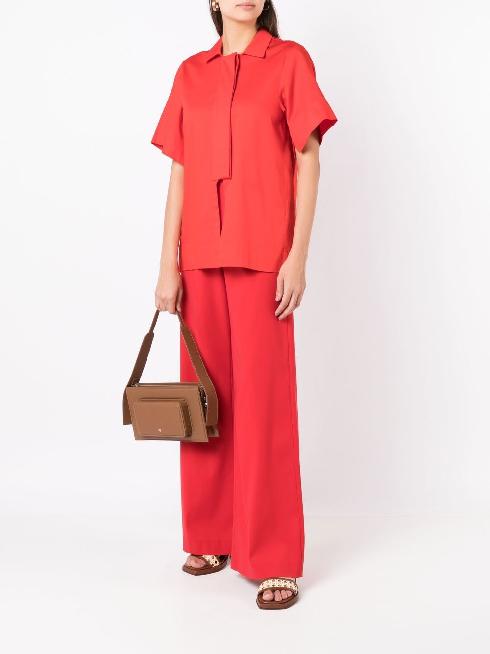 MISCI Asymmetrische blouse - Rood