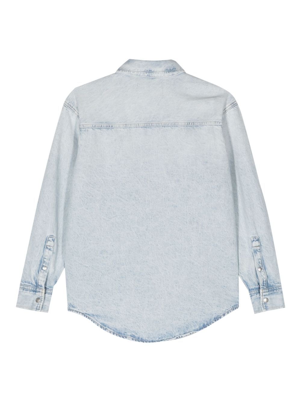 Calvin Klein Jeans Denim overhemd met logopatch - Blauw