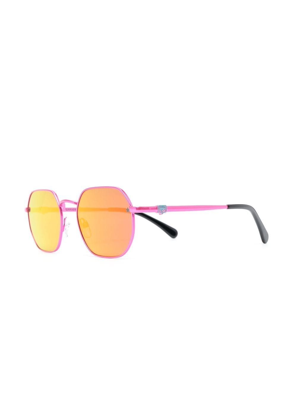 Chiara Ferragni CF 1019/S zonnebril met rond montuur - Roze