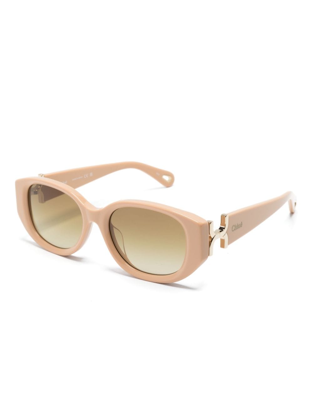 Chloé Eyewear rectangle-frame sunglasses - Beige