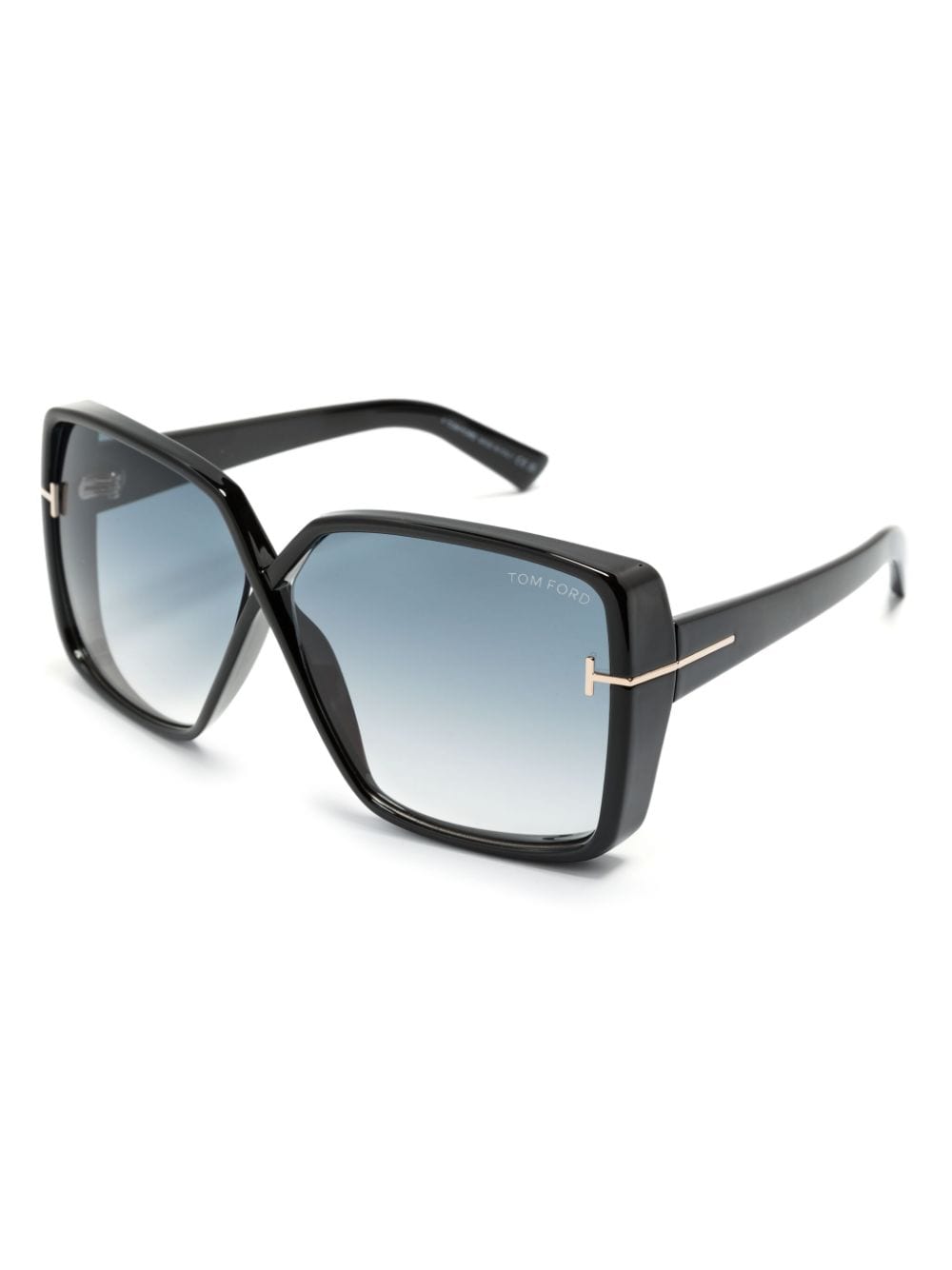 TOM FORD Eyewear Yvonne oversize-frame sunglasses - Zwart
