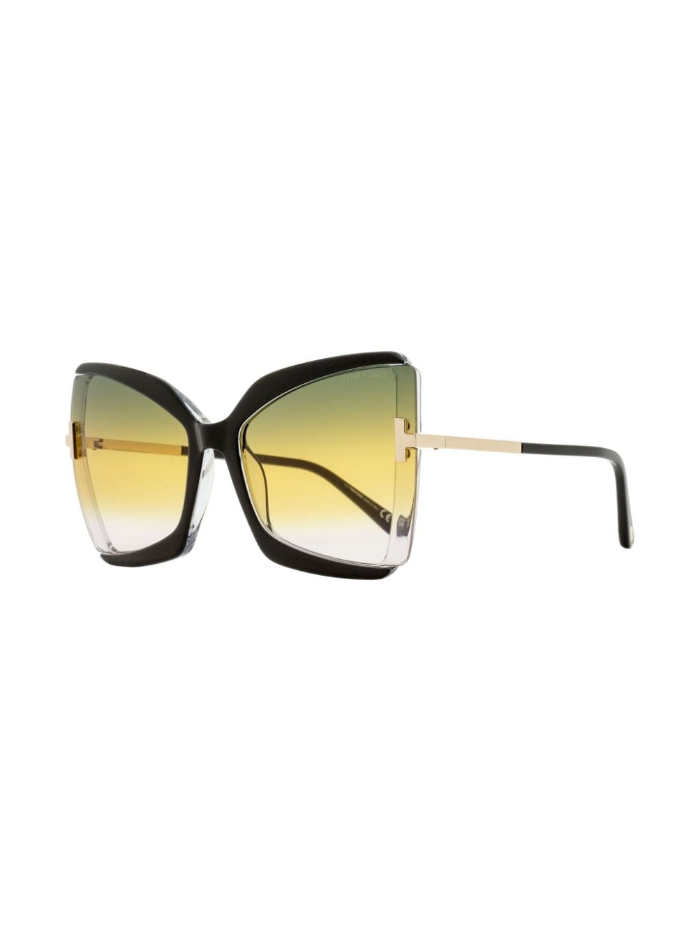 TOM FORD Eyewear Gia zonnebril met oversized montuur - Zwart