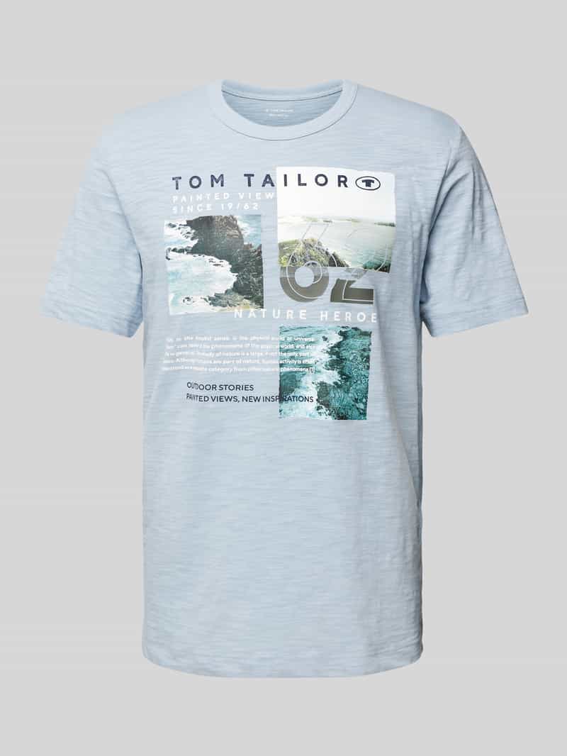 Tom Tailor T-shirt met motief- en labelprint