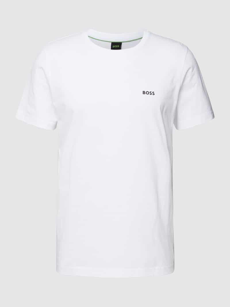 BOSS Green T-shirt met labelprint, model 'Tee 7'