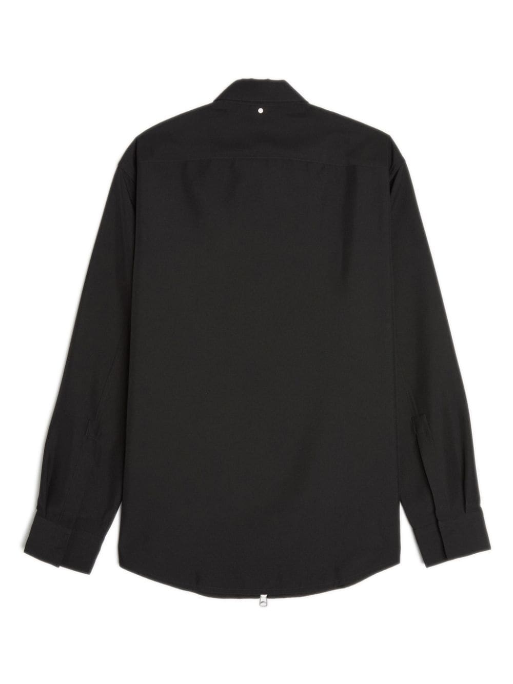 OAMC Ian zip-front cotton shirt - Zwart