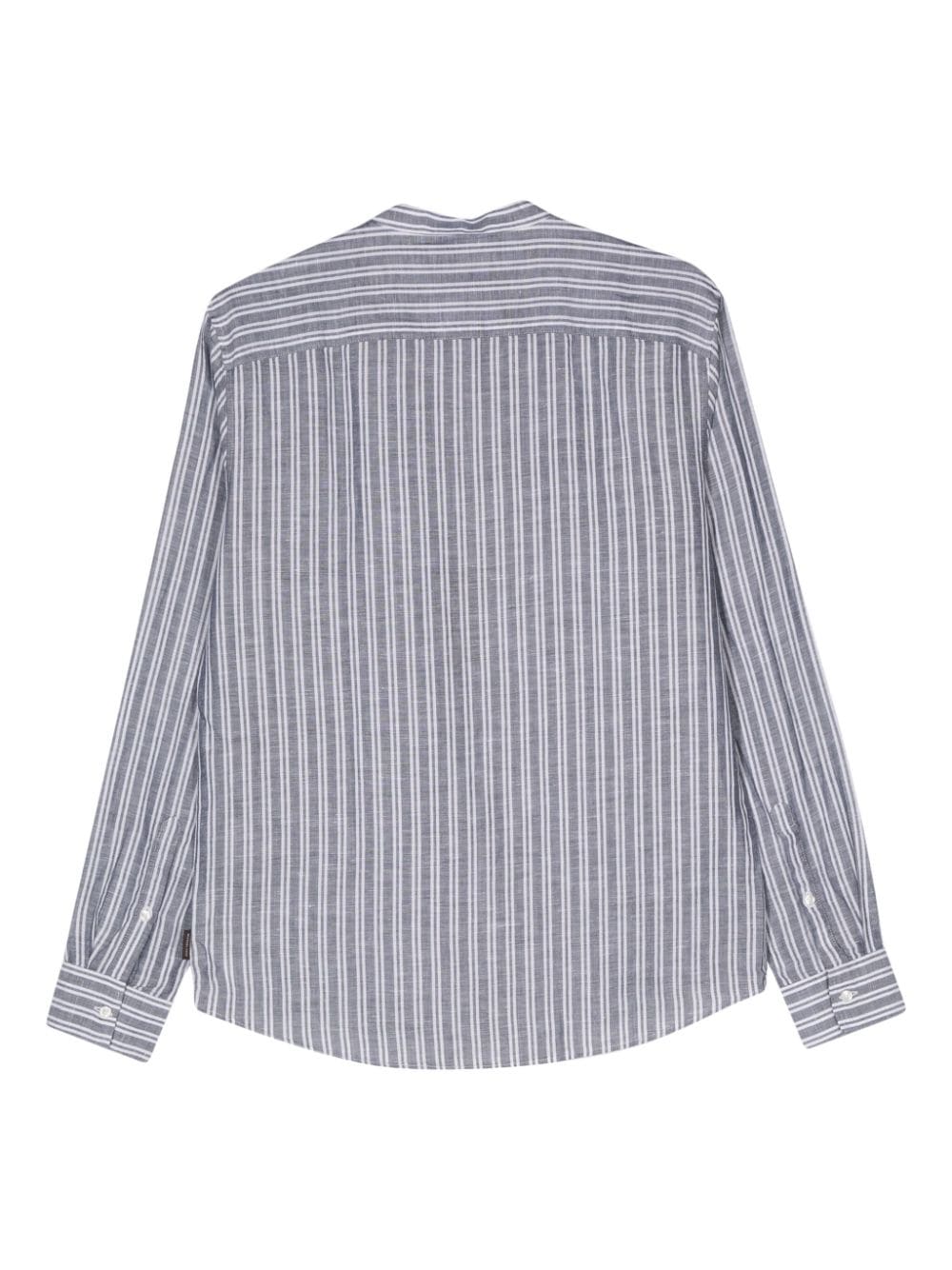 Michael Kors band-collar striped shirt - Blauw