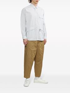 Comme des Garçons Homme Gestreept katoenen overhemd - Wit