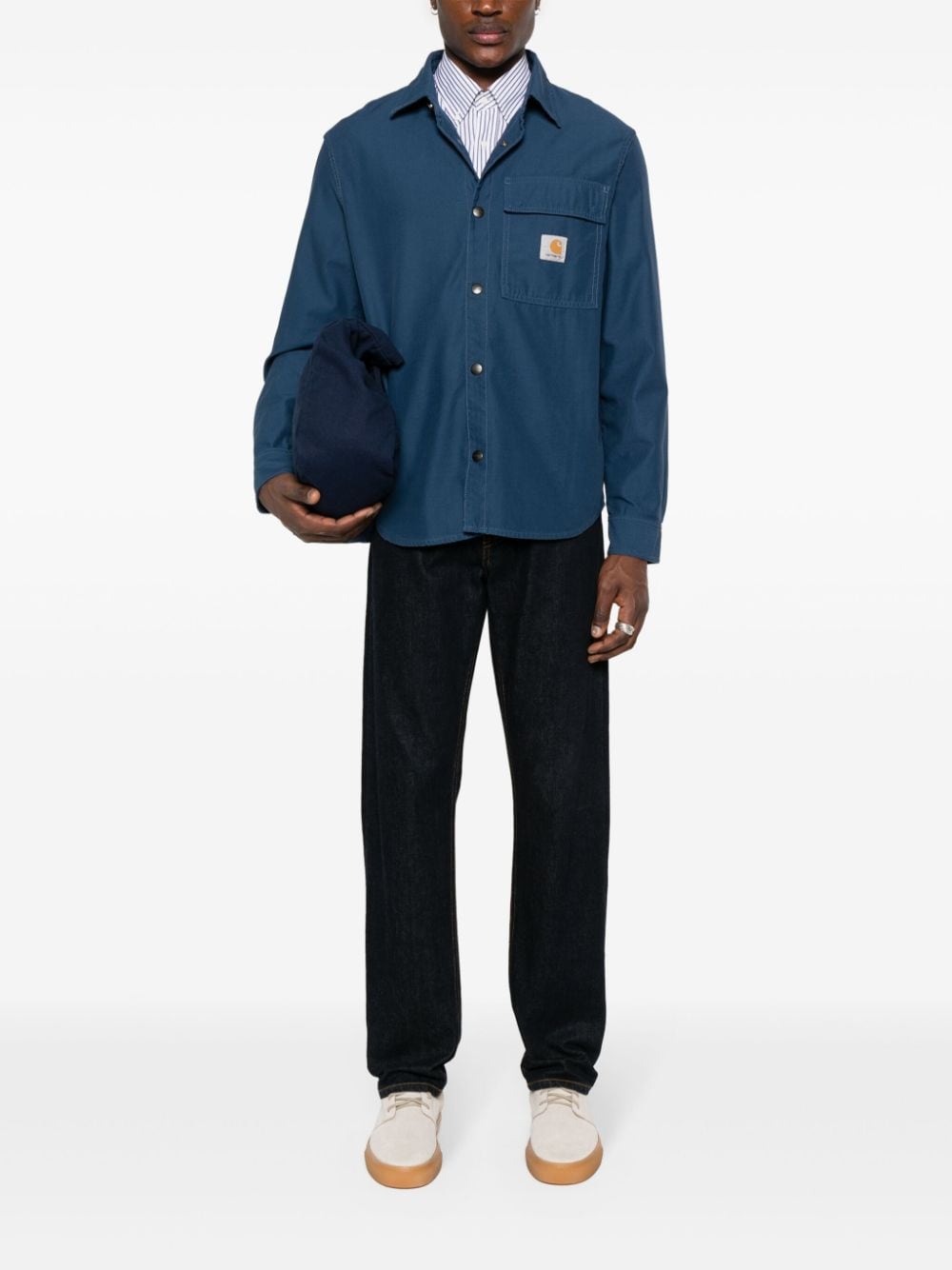 Carhartt WIP Hayworth cotton shirt - Blauw