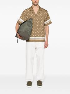 Moncler monogram-print short-sleeve shirt - Groen