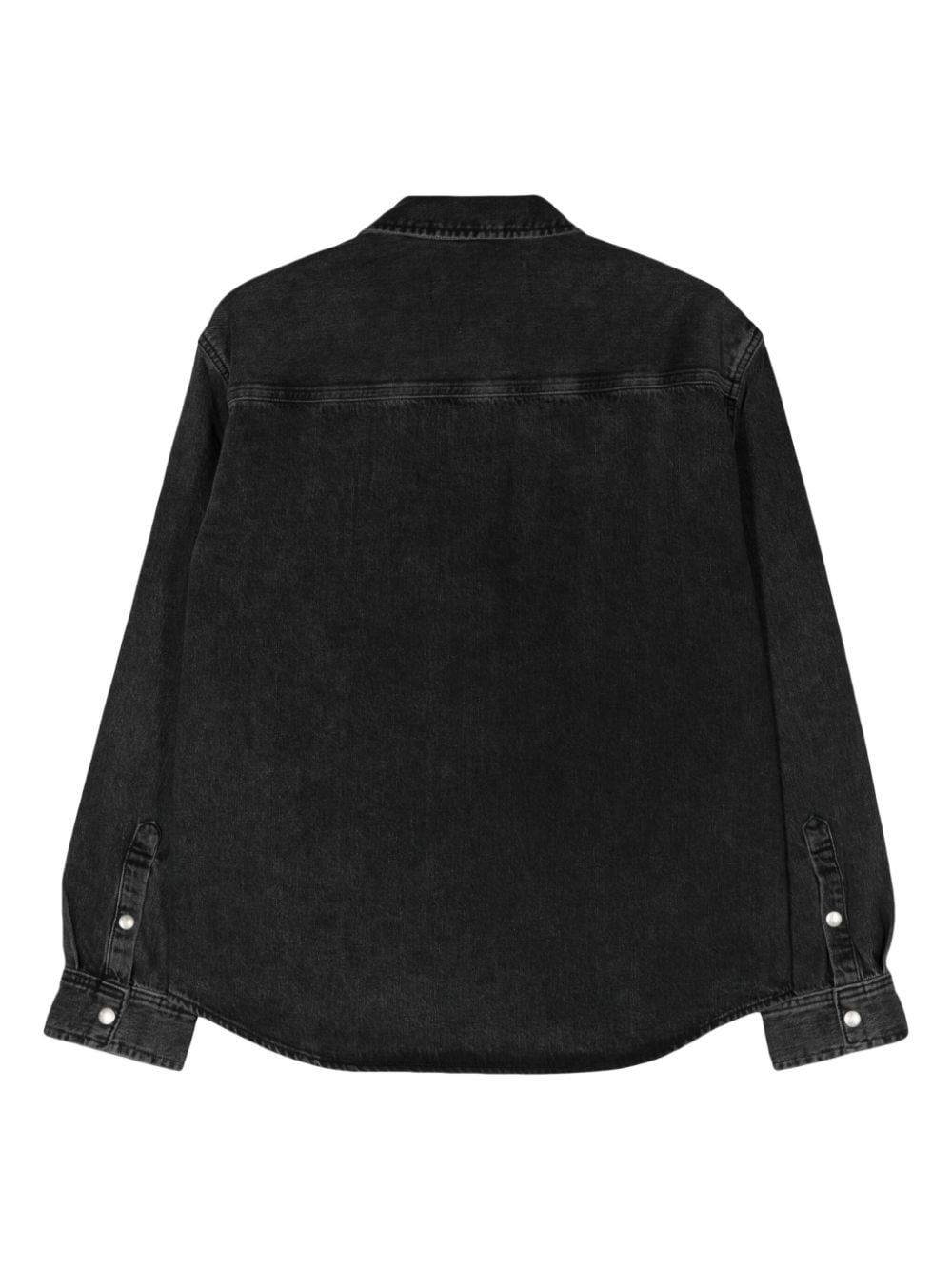 Calvin Klein Jeans Denim overhemd met logopatch - Zwart