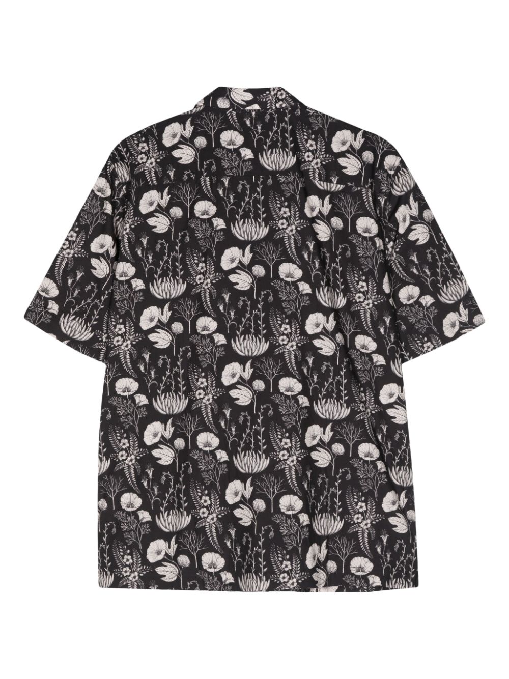 Sunspel Overhemd met bloemenprint - Zwart