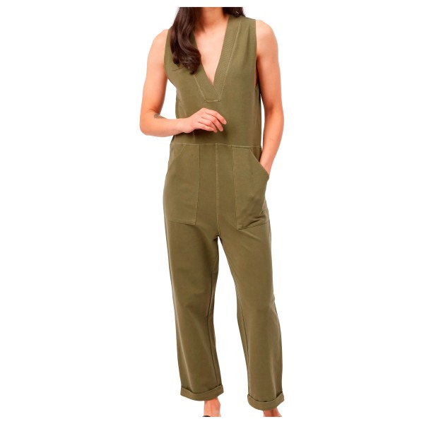 TENTREE  Women's French Terry V-Neck Jumpsuit - Jumpsuit, bruin