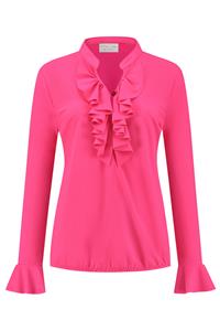 Helena Hart Blouse ruche 7257 fuchsia