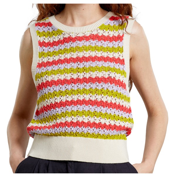Dedicated  Women's Top Oskarshamn Crochet Stripe - Top, meerkleurig