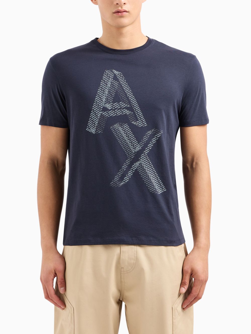 Armani Exchange T-shirt met grafische print - Blauw