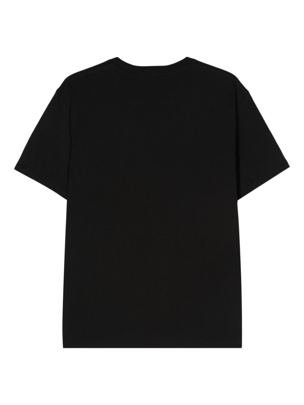 Just Cavalli flocked-logo T-shirt - Zwart