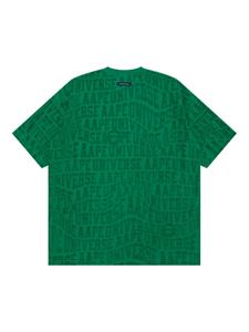 AAPE BY *A BATHING APE logo-patch jacquard terry T-shirt - Groen