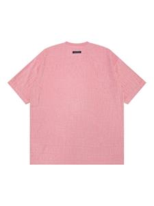 AAPE BY *A BATHING APE logo-patch jacquard terry T-shirt - Roze