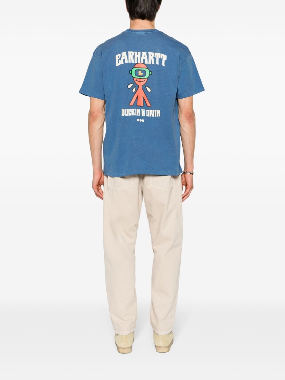 Carhartt WIP Duckin' cotton T-shirt - Blauw