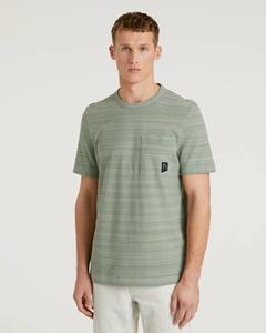 CHASIN' T-Shirt - gestreiftes Basic T-Shirt - regular fit - MORROW