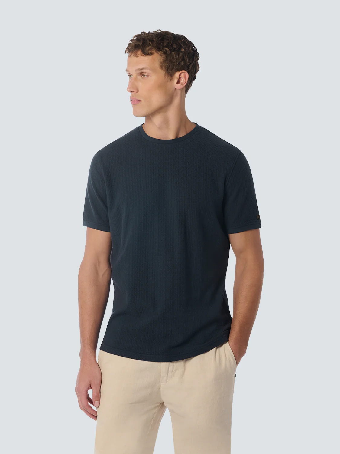 NO EXCESS T-Shirt T-Shirt Crewneck Solid Jacquard