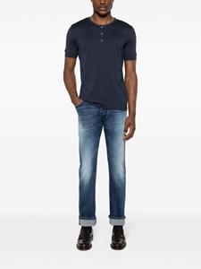 Sunspel Henley cotton T-shirt - Blauw