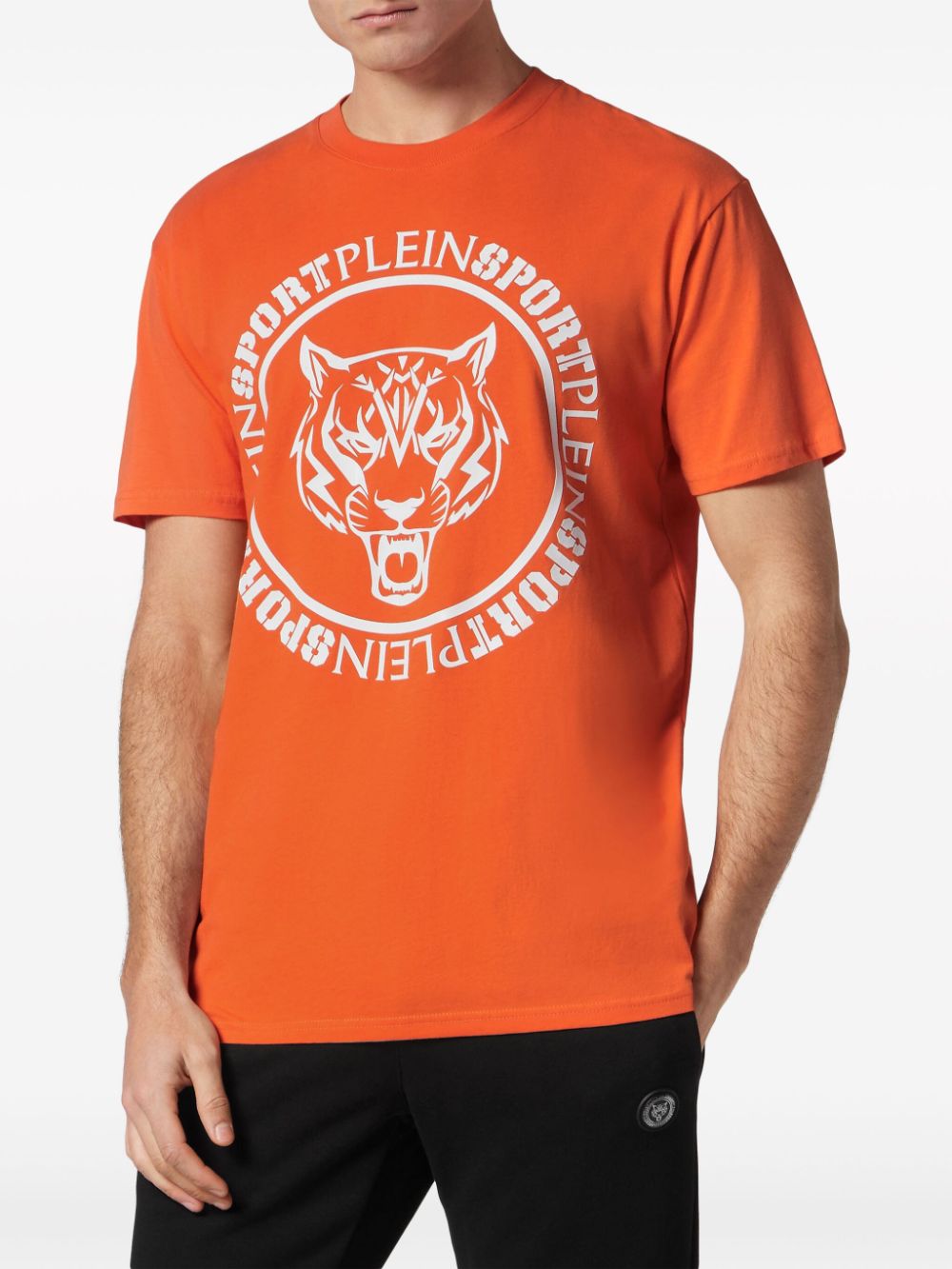 Plein Sport Carbon Tiger-print cotton T-shirt - Oranje