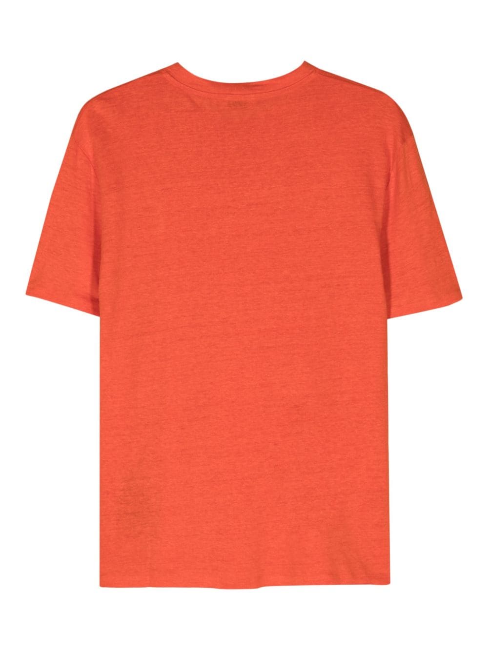 SANDRO crew-neck linen T-shirt - Oranje