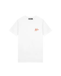 Malelions Men Studio T-Shirt - White/Orange