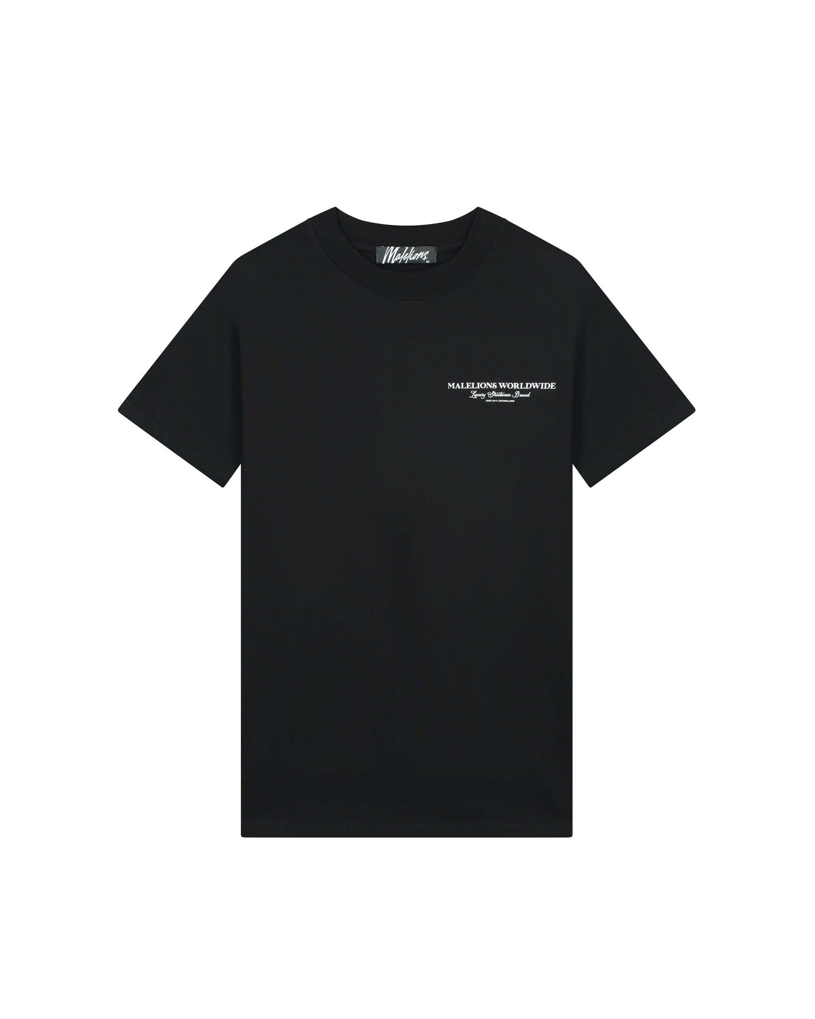 Malelions Men Worldwide T-Shirt - Black/White