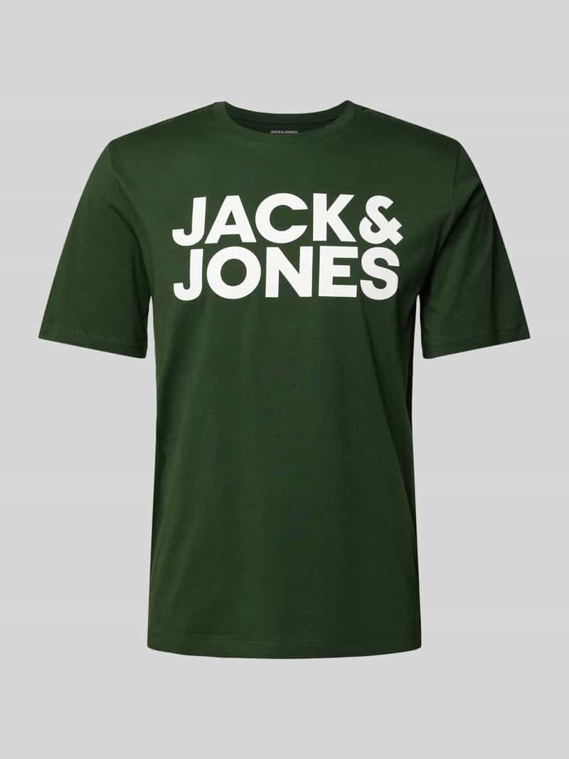 Jack & jones T-shirt met labelprint, model 'CORP'