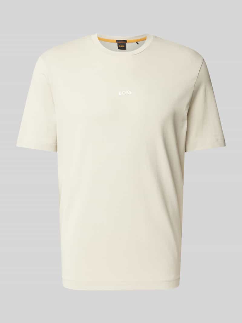 Boss Orange T-shirt met labeldetail, model 'TCHUP'