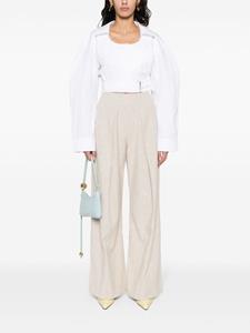 Jacquemus La chemise Obra cropped blouse - Wit