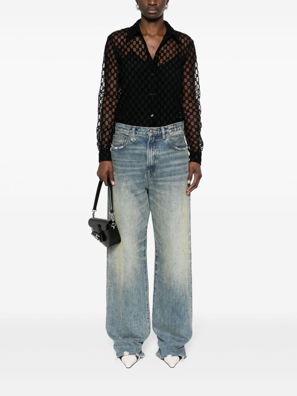 Gucci Tule blouse - Zwart