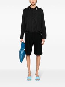 Jil Sander button-up cotton shirt - Zwart