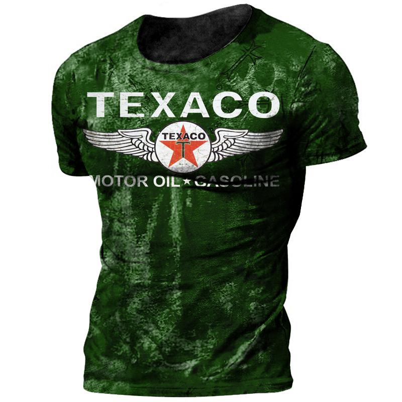 ETST WENDY 005 Vintage Mode T-shirts Voor Mannen 3d Gedrukt Heren Texaco Streetwear Klassieke Sportkleding Oversized 6xl Tops T-shirt Man Kleding