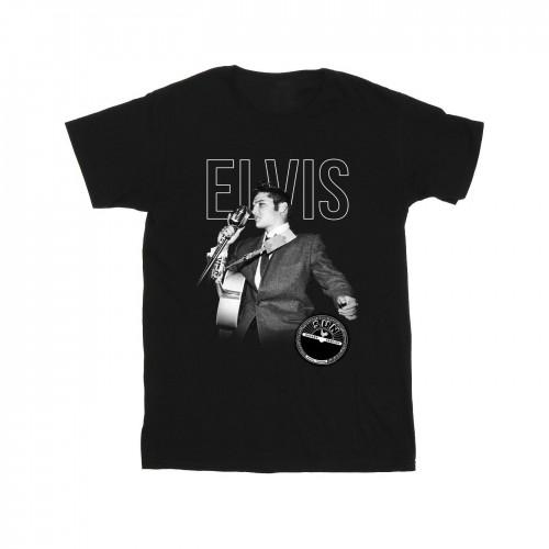 Elvis Mens Logo Portrait T-Shirt