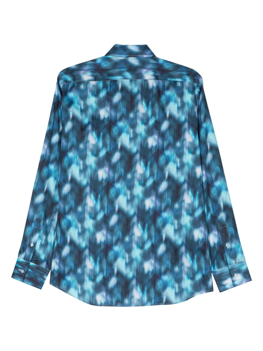 Karl Lagerfeld Overhemd met waterverfprint - Blauw