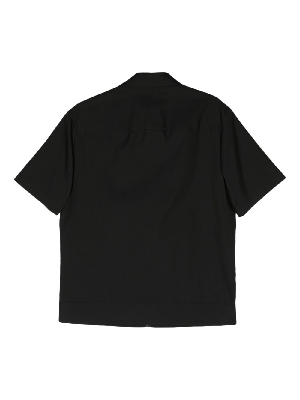 Neil Barrett Overhemd met korte mouwen en rits - Zwart