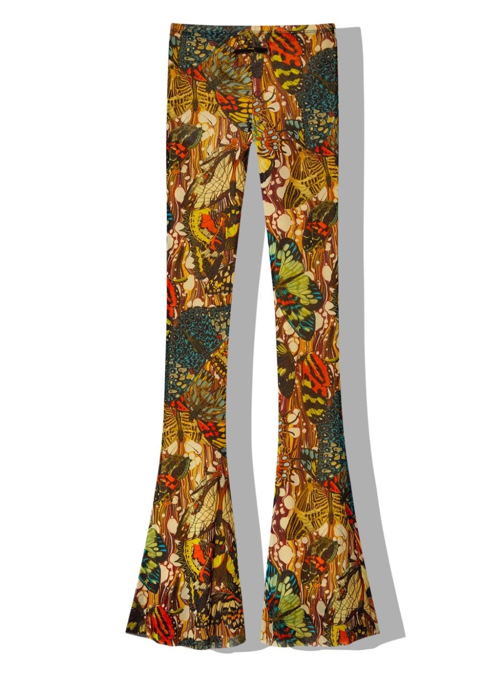 Jean Paul Gaultier Papillon abstract-pattern print trousers - Geel