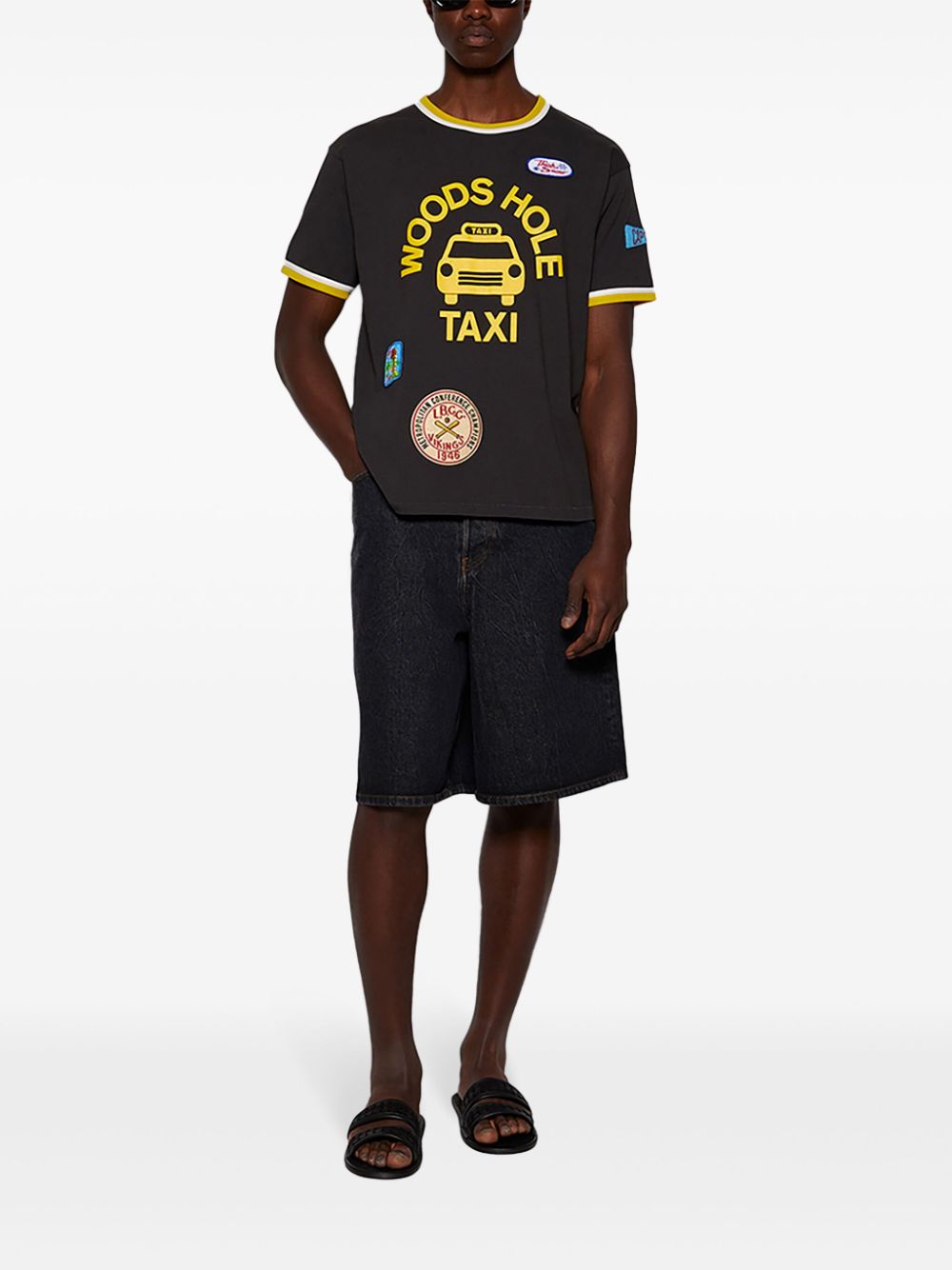 BODE Discount Taxi katoenen T-shirt - Zwart